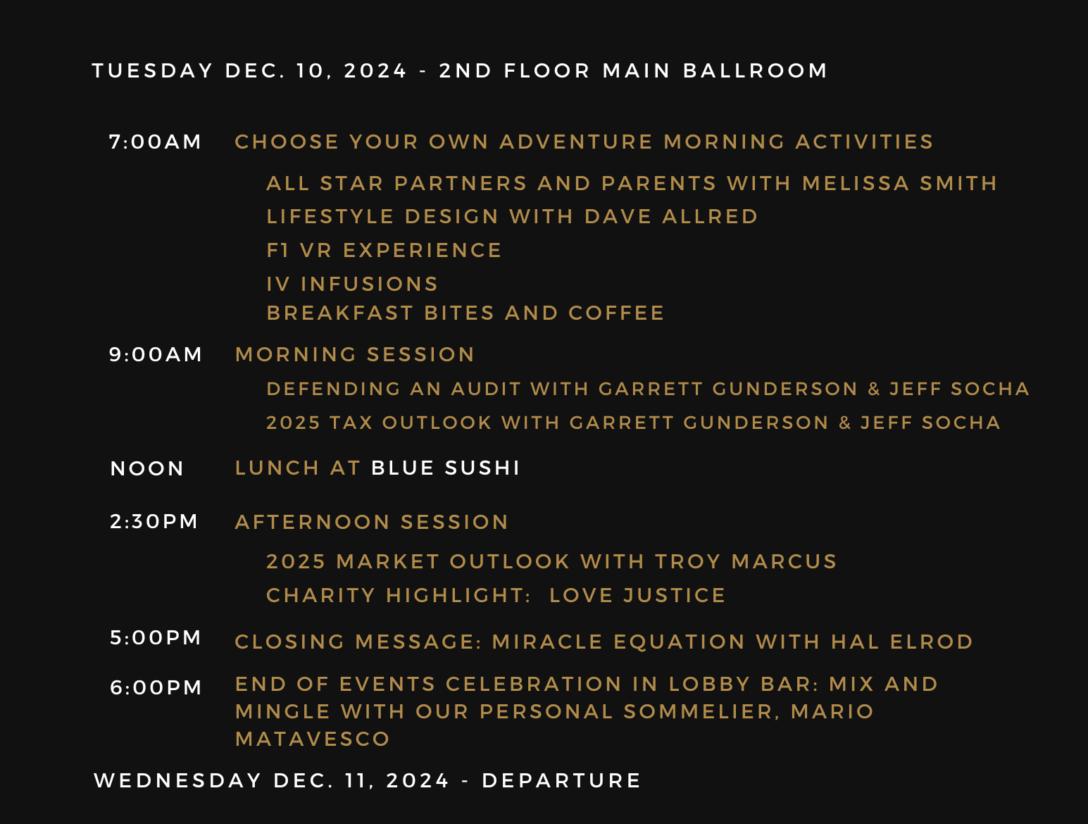 2024 Retreat Day 2 Agenda